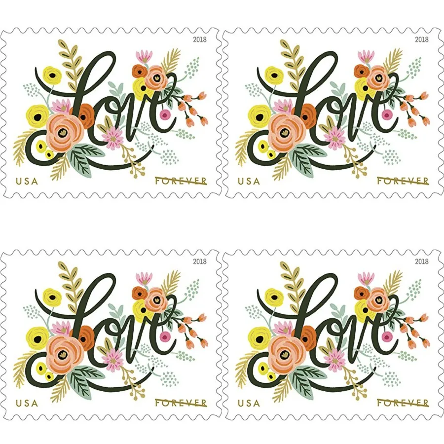 Love Flourishes Sheet of 20 Wedding Forever Postage Stamps Scott #5255
Love Flourishes Sheet of 20 Wedding Forever Postage Stamps Scott #5255
