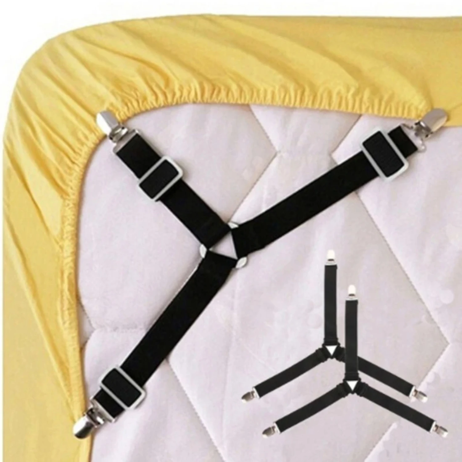 4Pcs Fastener Bed Sheet Clips Mattress Cover Blankets Holder Textiles Organize Gadgets Elastic Bed Sheet Grippers Belt
4Pcs Fastener Bed Sheet Clips Mattress Cover Blankets Holder Textiles Organize Gadgets Elastic Bed Sheet Grippers Belt