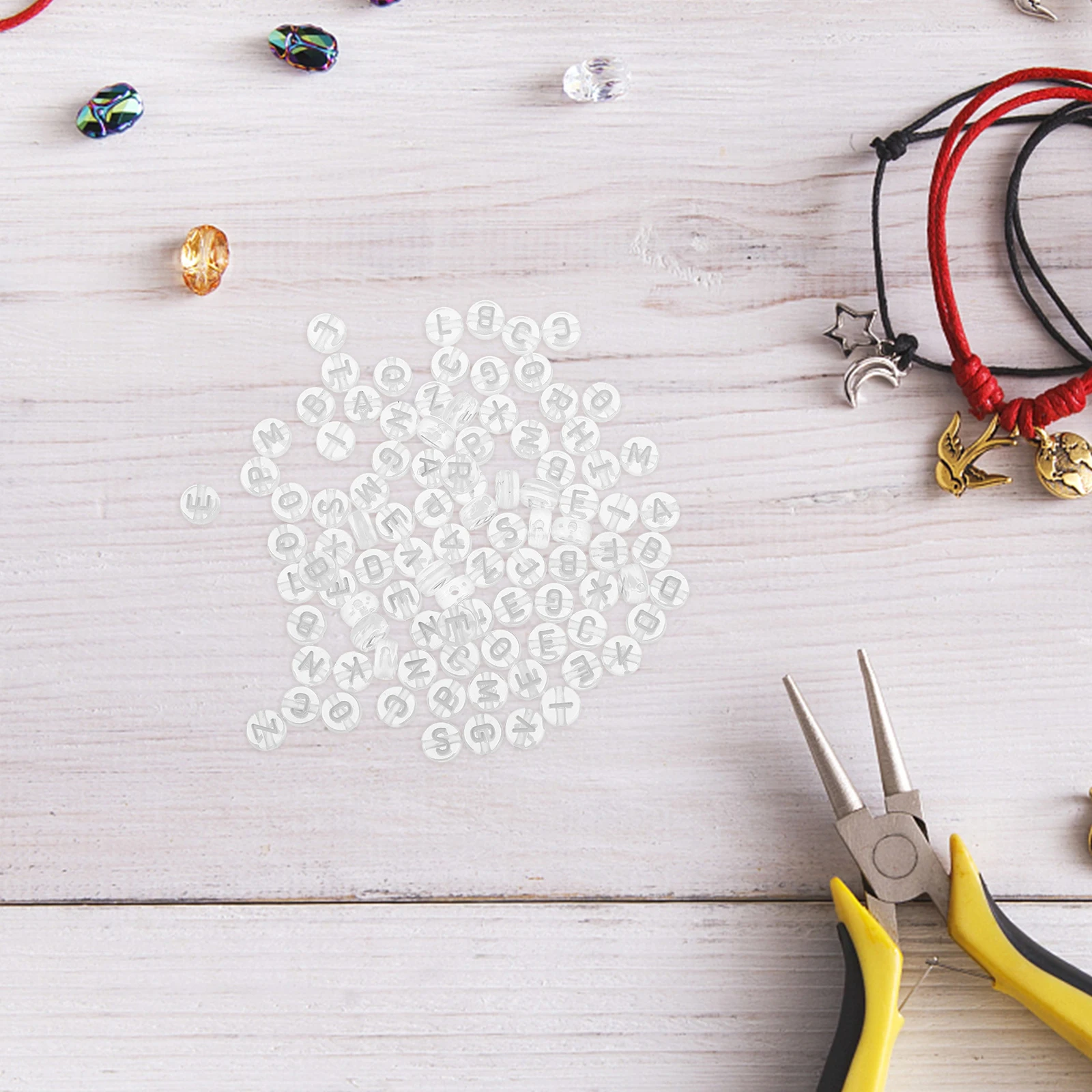 1000pcs Acrylic Alphabet Beads Small Letter DIY Jewelry Making Craft Supplies Lightweight Portable Bracelets Accessories
1000pcs Acrylic Alphabet Beads Small Letter DIY Jewelry Making Craft Supplies Lightweight Portable Bracelets Accessories