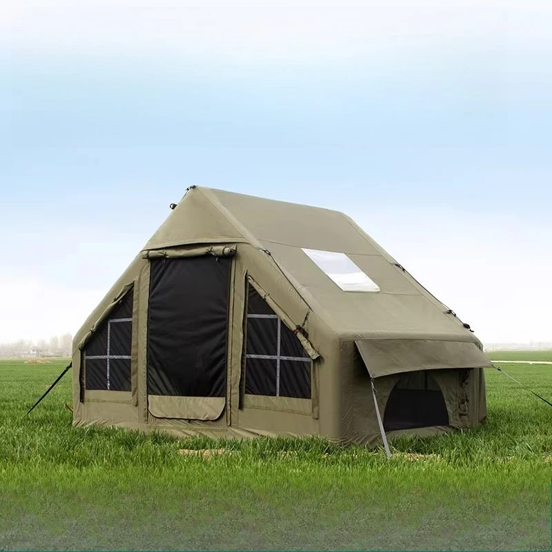 Army green cotton inflatable tent with extended canopy campground inflatable hut
Army green cotton inflatable tent with extended canopy campground inflatable hut