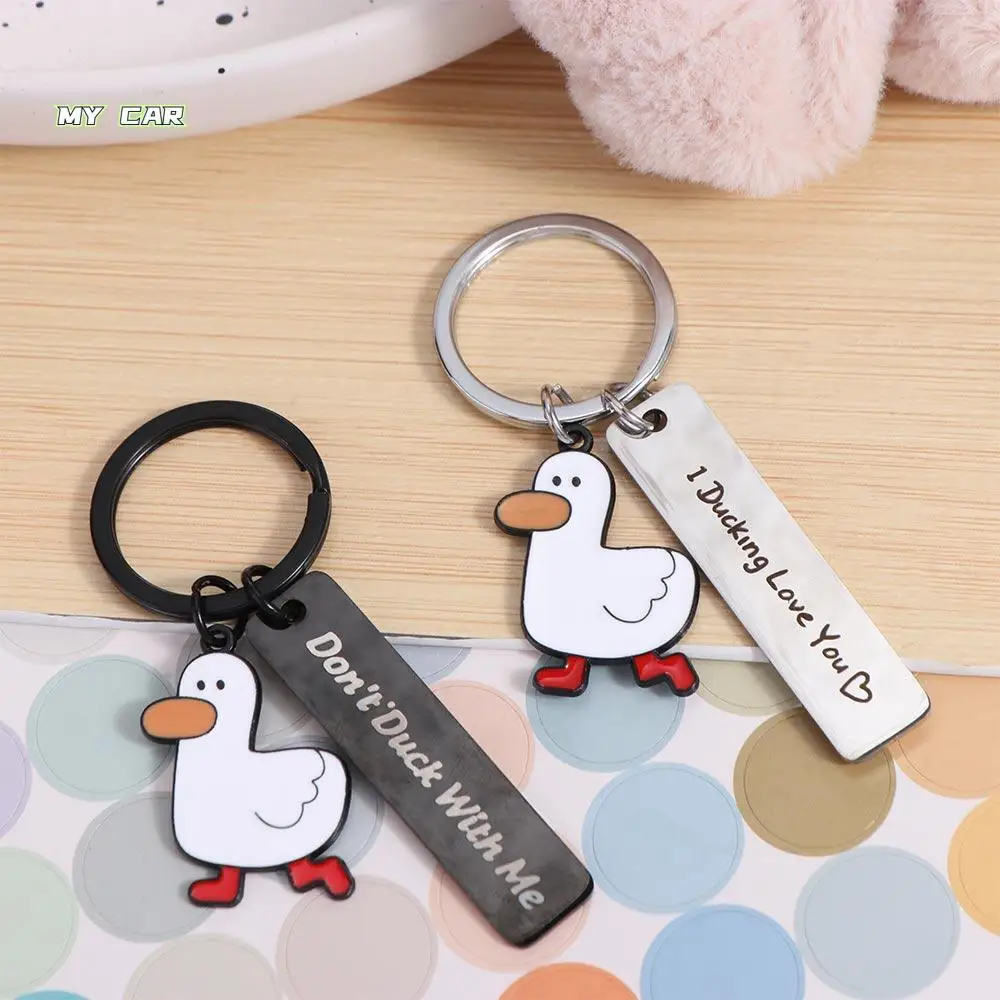 Don’t Duck with Me Duck Keychain Couples Jewelry Stainless Steel Ducking Love Keyring Cute Keyholder Duck Pendant
Don’t Duck with Me Duck Keychain Couples Jewelry Stainless Steel Ducking Love Keyring Cute Keyholder Duck Pendant