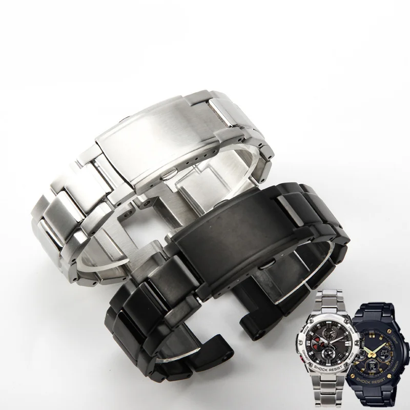 26mm*14mm Watchband Fit Casio GST-B100 S110 W300 400 Watch Strap Stainless Steel Bracelet Men Women Metal Replacement Chain Belt
26mm*14mm Watchband Fit Casio GST-B100 S110 W300 400 Watch Strap Stainless Steel Bracelet Men Women Metal Replacement Chain Belt