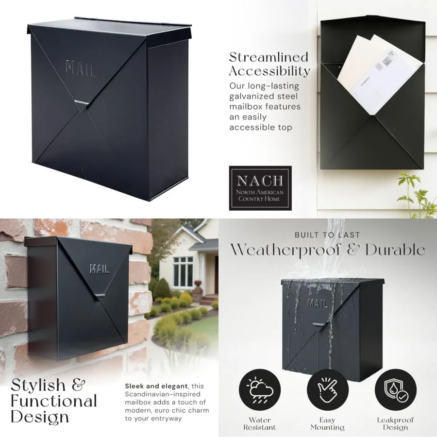Mailboxes for Outside Wall Mount, 10 x 10 x 4 inch Mailbox, Waterproof Mailboxes for Outside - Chicago Style Mail Box
Mailboxes for Outside Wall Mount, 10 x 10 x 4 inch Mailbox, Waterproof Mailboxes for Outside - Chicago Style Mail Box