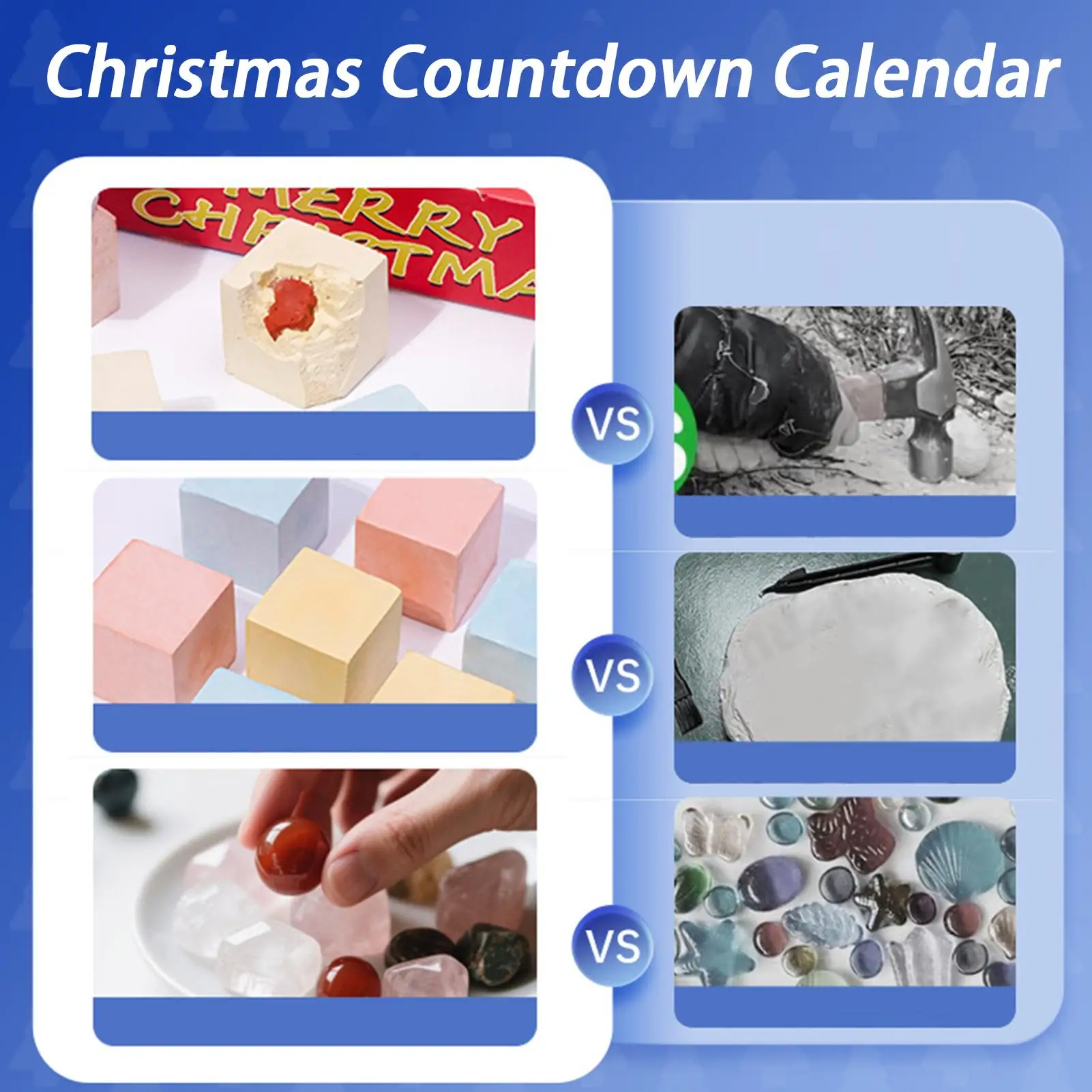 Рождественский обратный отсчет, Рождественский Адвент, 24-дневный набор аксессуаров, рок-кристалл, копание, тематические чулки, сувениры для вечеринок для детей
Рождественский обратный отсчет, Рождественский Адвент, 24-дневный набор аксессуаров, рок-кристалл, копание, тематические чулки, сувениры для вечеринок для детей