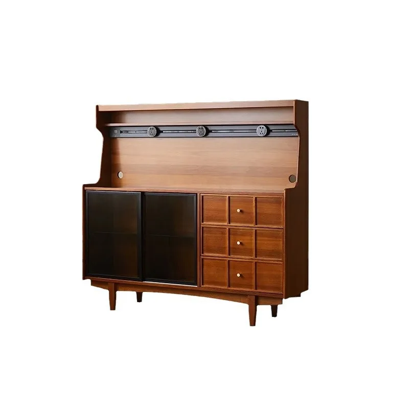 French side cabinet integrated against the wall, living room locker, retro solid wood storage locker, rock slab wine cabinet
French side cabinet integrated against the wall, living room locker, retro solid wood storage locker, rock slab wine cabinet