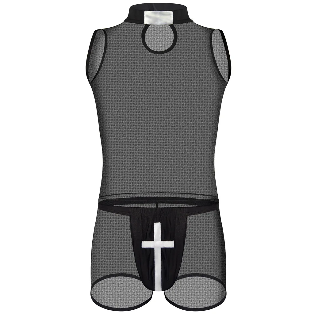 men sexy underwear mesh breathable transparent gay nightclub bar performance clothes set cosplay sheer sleeveless vest and boxer
men sexy underwear mesh breathable transparent gay nightclub bar performance clothes set cosplay sheer sleeveless vest and boxer