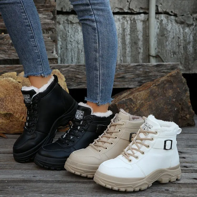 Large Size Fleece Lined Motorcycle Snow Boots Autumn Winter Thick Warm Hiking Boots Casual Short Booties for Women
Large Size Fleece Lined Motorcycle Snow Boots Autumn Winter Thick Warm Hiking Boots Casual Short Booties for Women