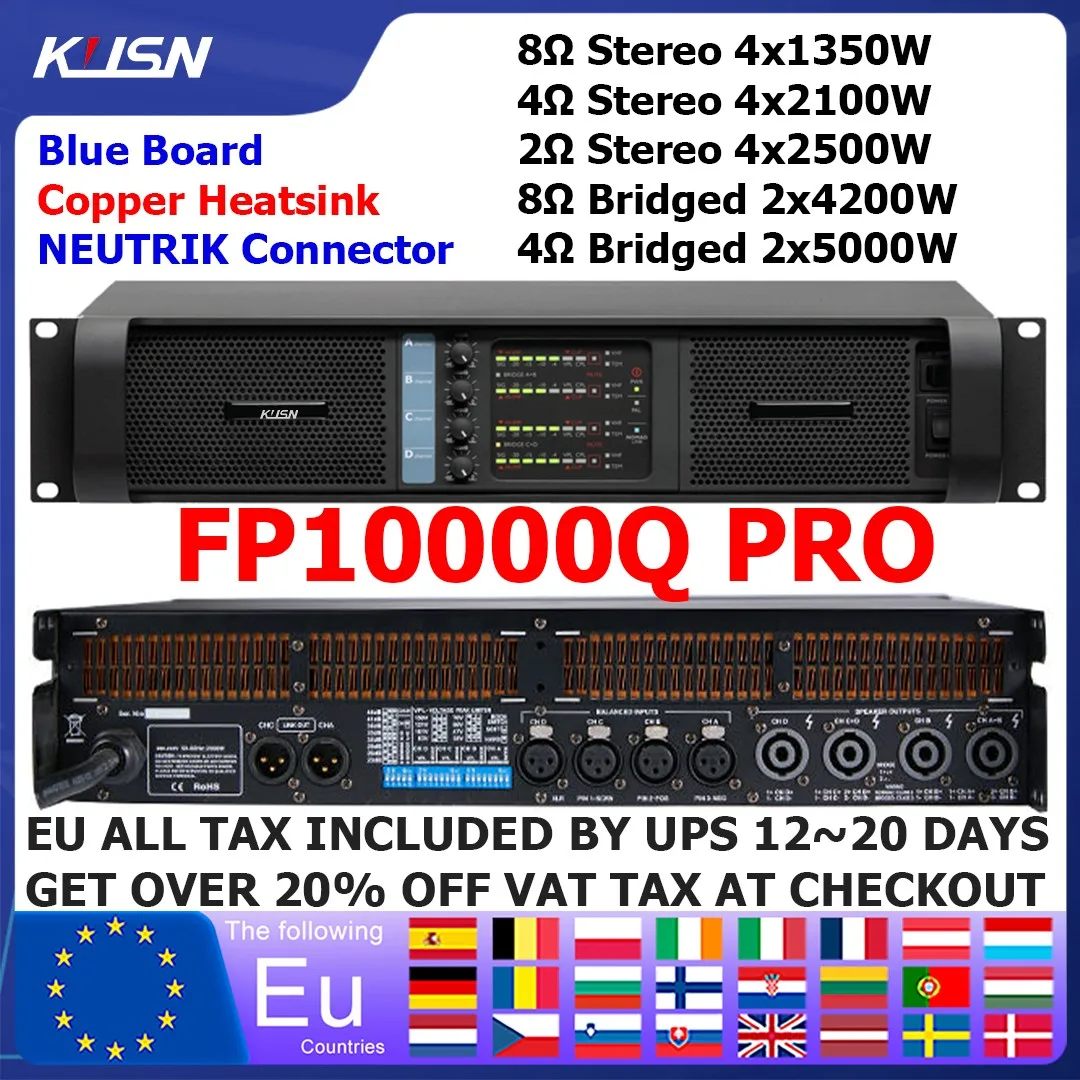 FP10000Q Copper Heatsink 10000W RMS Professional Digital Amplifier 2500Wx4 FP 10000Q 2U High Power For Subwoofer Speaker
FP10000Q Copper Heatsink 10000W RMS Professional Digital Amplifier 2500Wx4 FP 10000Q 2U High Power For Subwoofer Speaker