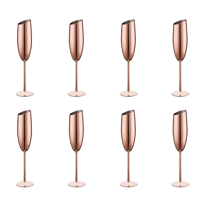 ABFB-Set Of 8 Stainless Steel Champagne Wine Flutes Glasses Rose Gold Unbreakable Shatterproof
ABFB-Set Of 8 Stainless Steel Champagne Wine Flutes Glasses Rose Gold Unbreakable Shatterproof