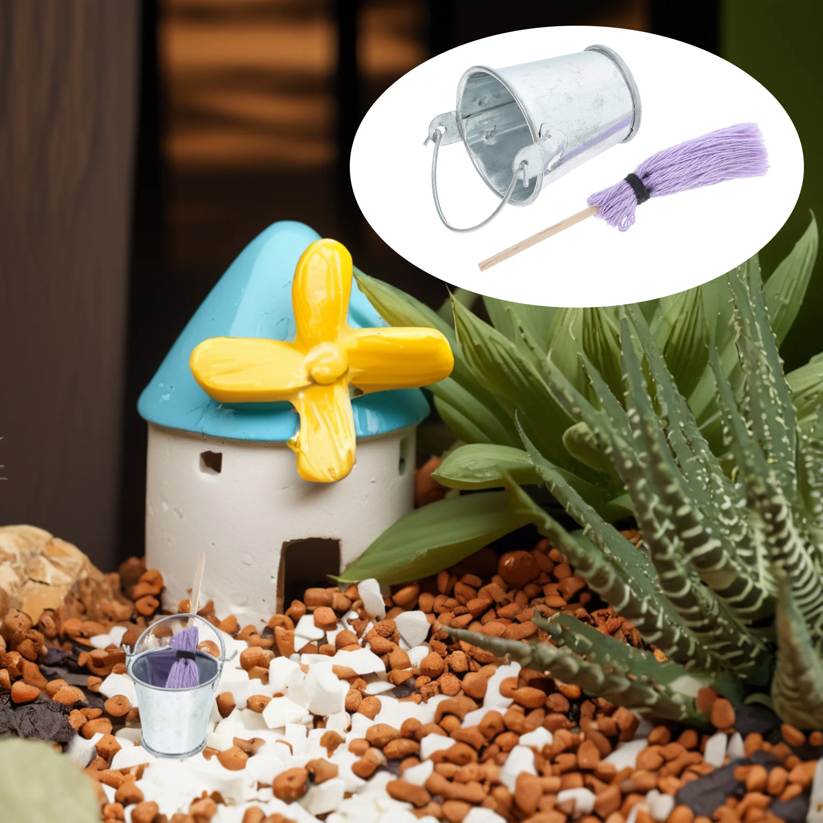 1pcs Miniature Mop Bucket Set Diy Dollhouse Cleaning Tools Small Metal Tin Floor Mop For Fairy Garden Furniture Accessories
1pcs Miniature Mop Bucket Set Diy Dollhouse Cleaning Tools Small Metal Tin Floor Mop For Fairy Garden Furniture Accessories