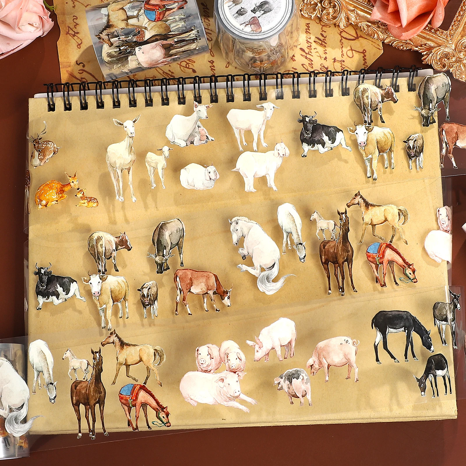 55mm*5m Vintage Animal Landscape PET Tape Creative DIY Journal Material Collage Scrapbook Stationery
55mm*5m Vintage Animal Landscape PET Tape Creative DIY Journal Material Collage Scrapbook Stationery