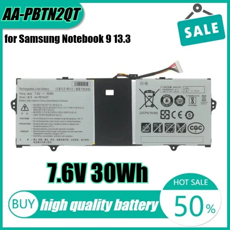 7,6 В 30 Втч AA-PBTN2QT Аккумулятор для ноутбука Samsung Notebook 9 13,3 NT900X3N NP900X3N + инструмент 
7,6 В 30 Втч AA-PBTN2QT Аккумулятор для ноутбука Samsung Notebook 9 13,3 NT900X3N NP900X3N + инструмент