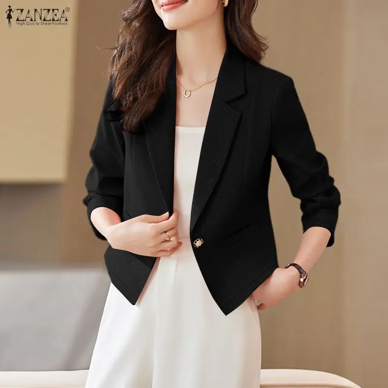ZANZEA Spring Office Blouse Elegant Women Cardigan Shirt Lapel Neck Long Sleeve Tops Work Wear Coats Solid Thin Outwears 2026
ZANZEA Spring Office Blouse Elegant Women Cardigan Shirt Lapel Neck Long Sleeve Tops Work Wear Coats Solid Thin Outwears 2026