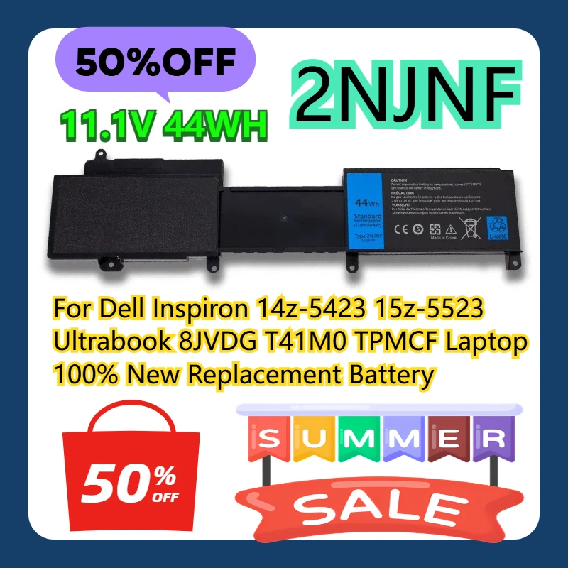 2NJNF 11.1V 44WH For Dell Inspiron 14z-5423 15z-5523 Ultrabook 8JVDG T41M0 TPMCF Laptop 100% New Replacement Battery
2NJNF 11.1V 44WH For Dell Inspiron 14z-5423 15z-5523 Ultrabook 8JVDG T41M0 TPMCF Laptop 100% New Replacement Battery