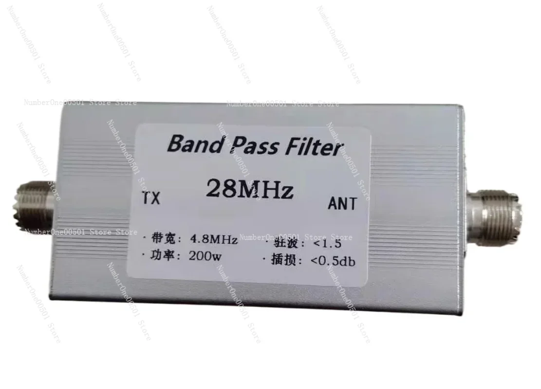 28MHz Shortwave Bandpass Filter - High Isolation Narrow BPF for 10m Band (M-Female Connector)
28MHz Shortwave Bandpass Filter - High Isolation Narrow BPF for 10m Band (M-Female Connector)