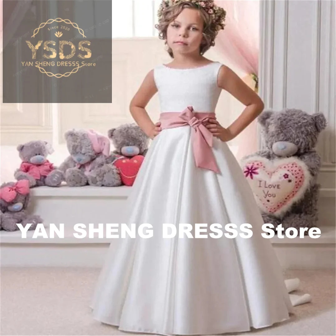 Customized Flower Girl Dress Luxurious Long Train Lovely Bow Bead Flowers Appqulies Princess Holy Fisrst Communion Ball Gown
Customized Flower Girl Dress Luxurious Long Train Lovely Bow Bead Flowers Appqulies Princess Holy Fisrst Communion Ball Gown