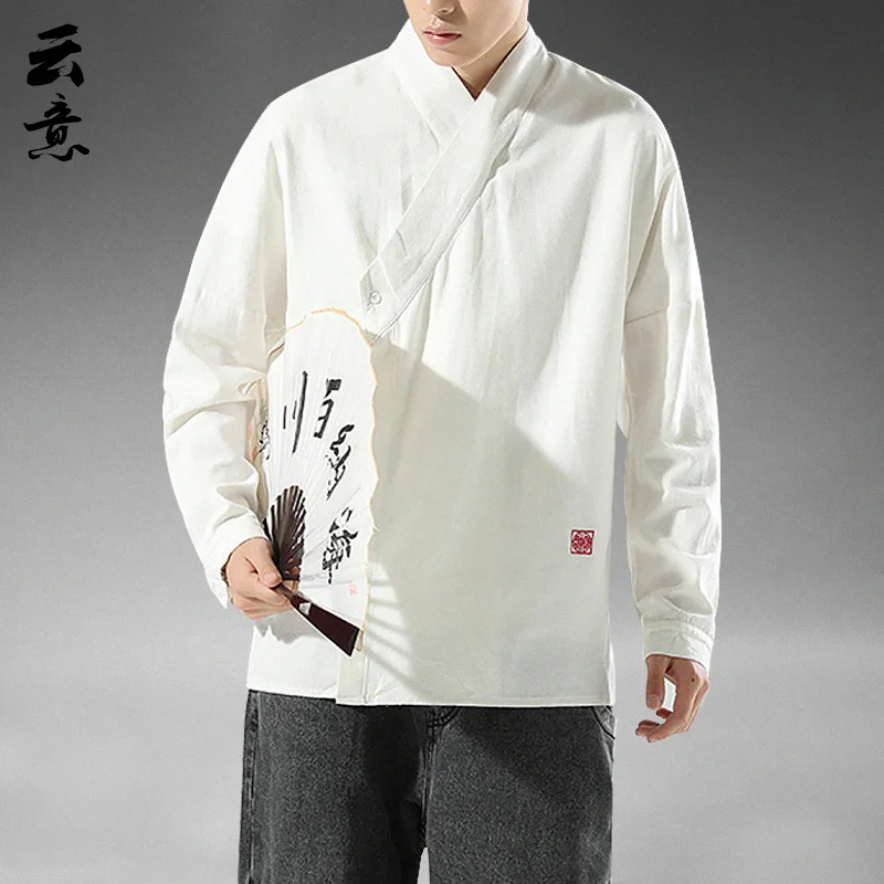 Spring Vintage Men's Hanfu Loose Cotton Linen Casual Sle Large Size Embroidered Traditional Chinese Clothing Monk's Robe
Spring Vintage Men's Hanfu Loose Cotton Linen Casual Sle Large Size Embroidered Traditional Chinese Clothing Monk's Robe