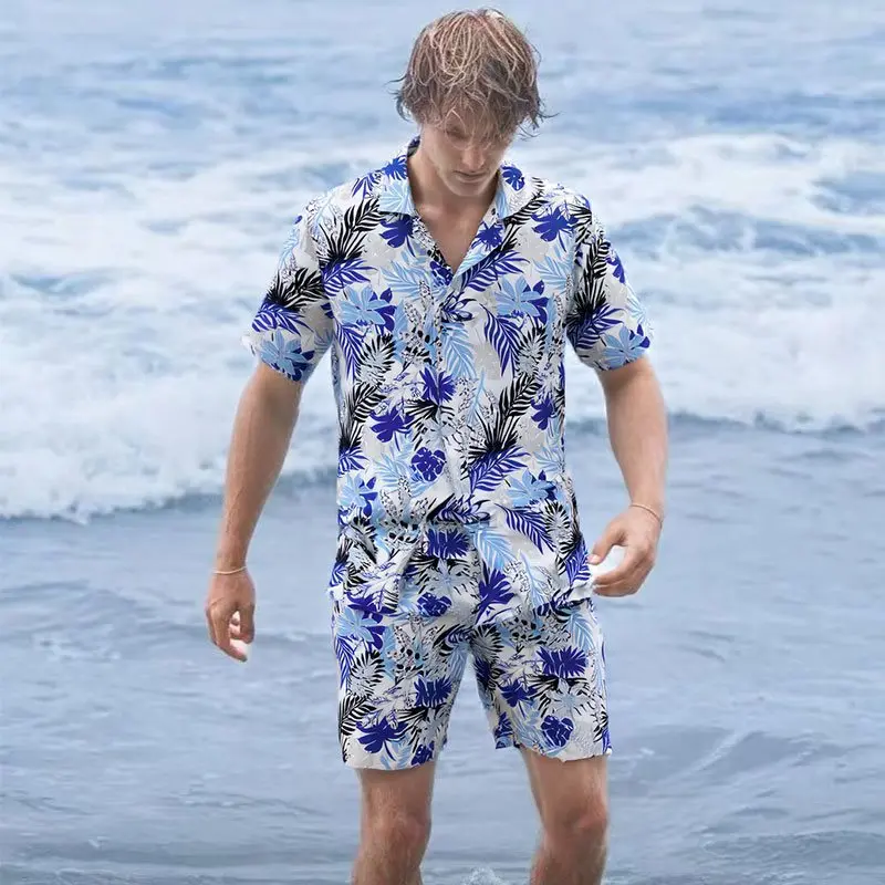 Summer Shirt Set for Men Casual Short Sleeve Beachside Five-Point Shorts Comfortable Breathable Cotton Retro Style Loose Fit
Summer Shirt Set for Men Casual Short Sleeve Beachside Five-Point Shorts Comfortable Breathable Cotton Retro Style Loose Fit