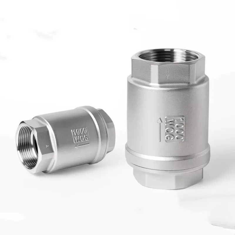 1/4" to 2" BSP 304 316 Stainless Steel Internal Thread Vertical Check Valve Spring One-way Non-Return Valve for Water Oil
1/4" to 2" BSP 304 316 Stainless Steel Internal Thread Vertical Check Valve Spring One-way Non-Return Valve for Water Oil