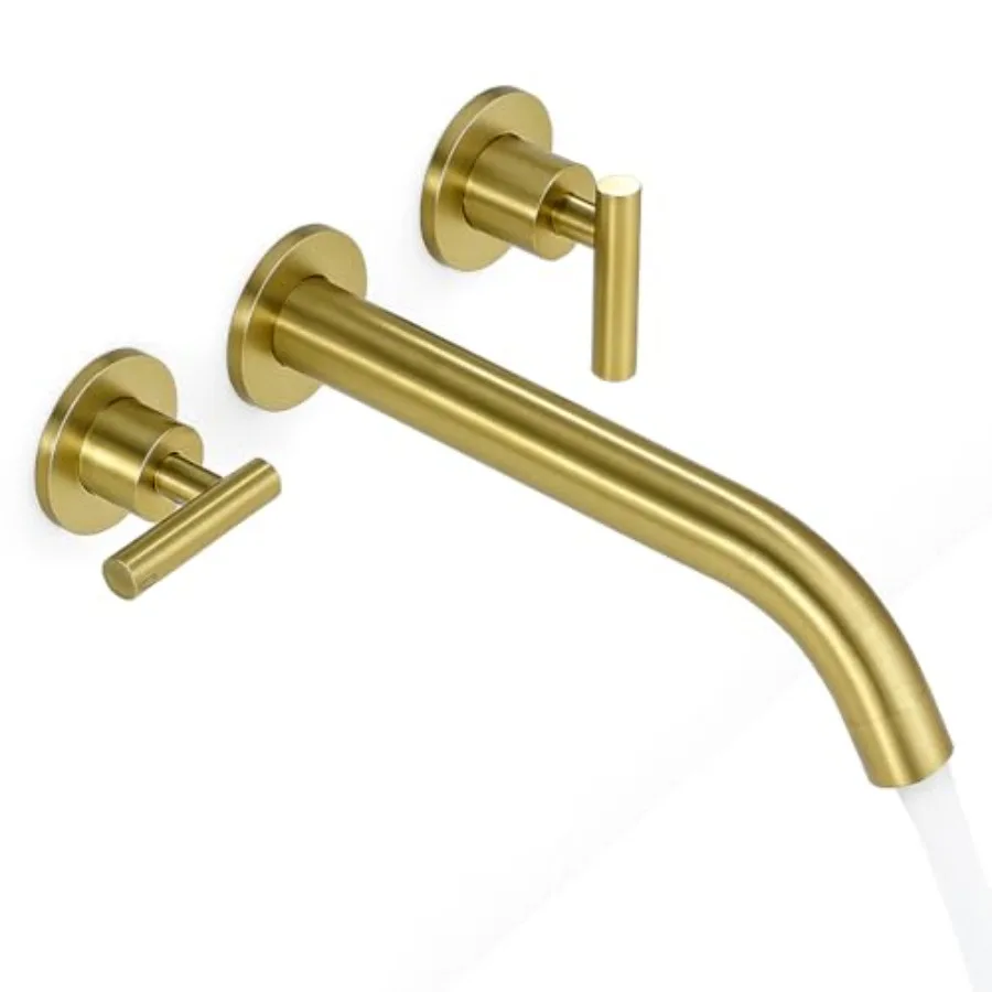 Настенный смеситель для ванны из латуни с высоким расходом воды, в римском стиле, матовое золото, с 2 ручками и длинным изливом
Настенный смеситель для ванны из латуни с высоким расходом воды, в римском стиле, матовое золото, с 2 ручками и длинным изливом