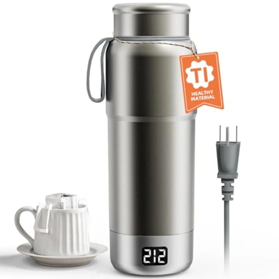 Pure Titanium Travel Kettle 380ML Portable Electric Kettle 12 Temp Presets Dual Voltage 100-240V Temp Control Fast Boil BPA-Fre
Pure Titanium Travel Kettle 380ML Portable Electric Kettle 12 Temp Presets Dual Voltage 100-240V Temp Control Fast Boil BPA-Fre