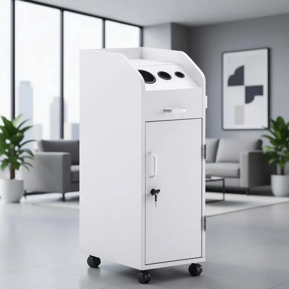 Rolling Trolley Storage Cart with Lockable Wheels for Hair Dryer and Stylist Tools (White)
Rolling Trolley Storage Cart with Lockable Wheels for Hair Dryer and Stylist Tools (White)