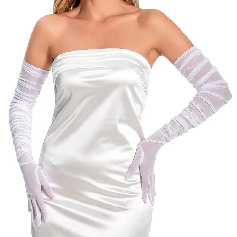 High Elasticity High Density Mesh 70cm Long Gloves Women Sexy Breathable Solid Bride Wedding Party Cosplay Stage Performance
High Elasticity High Density Mesh 70cm Long Gloves Women Sexy Breathable Solid Bride Wedding Party Cosplay Stage Performance