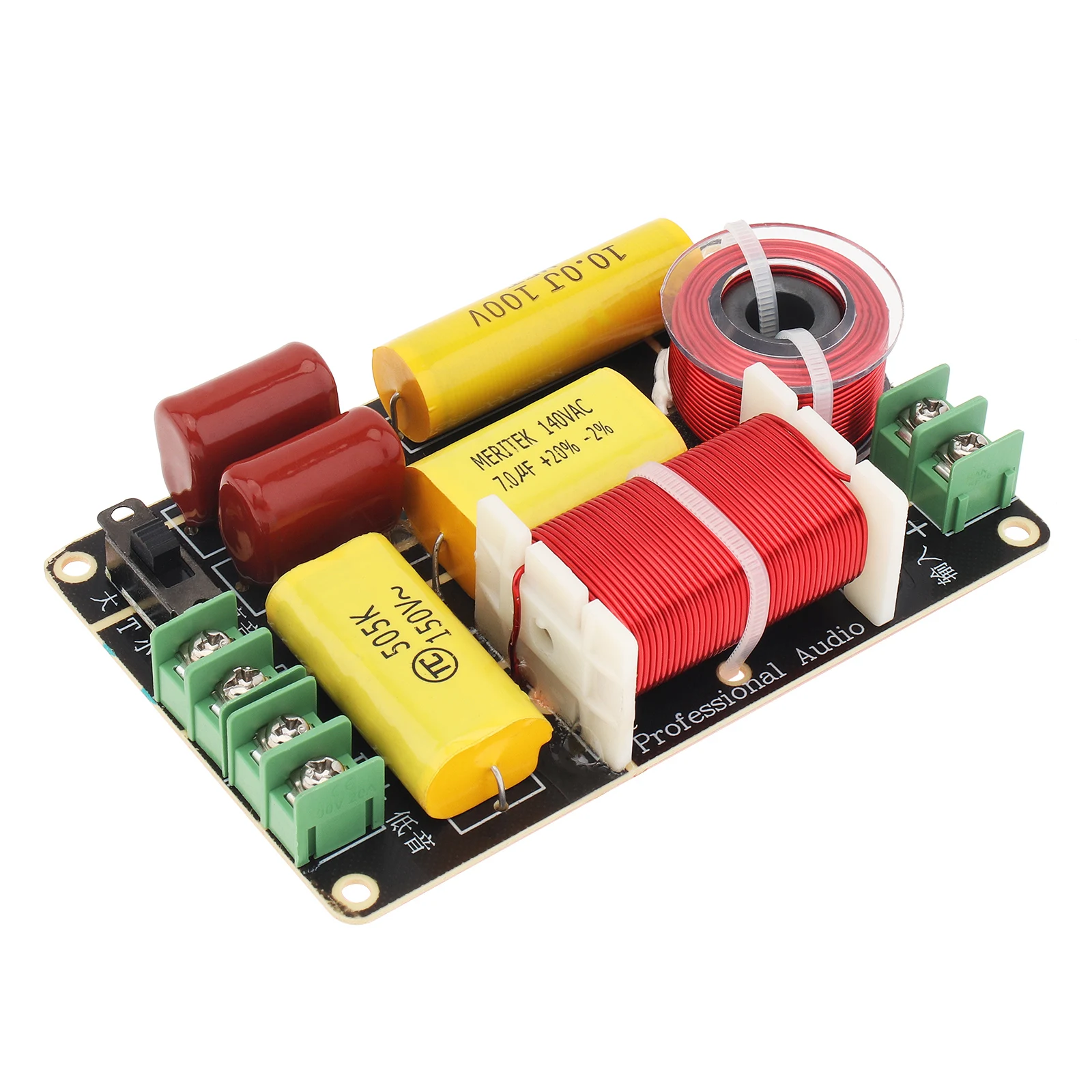 250W 4 -12 Ohm 2 Way Solderless Terminal High-Low Frequency Divider for Speaker HiFi Speaker Crossover
250W 4 -12 Ohm 2 Way Solderless Terminal High-Low Frequency Divider for Speaker HiFi Speaker Crossover