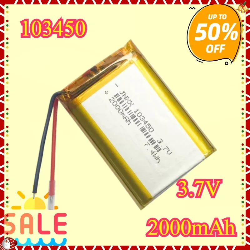 New High Quality 5Pcs 3.7V 2000mAh 103450 Polymer Lithium Replaceable Battery Lithium Ion Battery for Power Bank GPS
New High Quality 5Pcs 3.7V 2000mAh 103450 Polymer Lithium Replaceable Battery Lithium Ion Battery for Power Bank GPS
