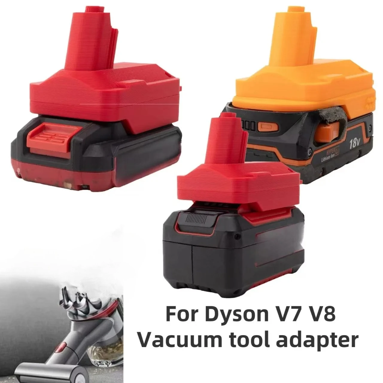for Ozito/ Ridgid /AEG /Bauer 18V/20v Li-ion Battery Adapter To for Dyson V7 V8 Vacuum Cleaner Tool (No Battery)
for Ozito/ Ridgid /AEG /Bauer 18V/20v Li-ion Battery Adapter To for Dyson V7 V8 Vacuum Cleaner Tool (No Battery)