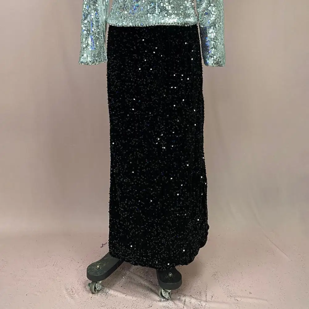 Sequin Embellished Skirt Soft Breathable Skirt Elegant Sequin Embellished Maxi Skirt for Women High Waist Solid Color Design
Sequin Embellished Skirt Soft Breathable Skirt Elegant Sequin Embellished Maxi Skirt for Women High Waist Solid Color Design