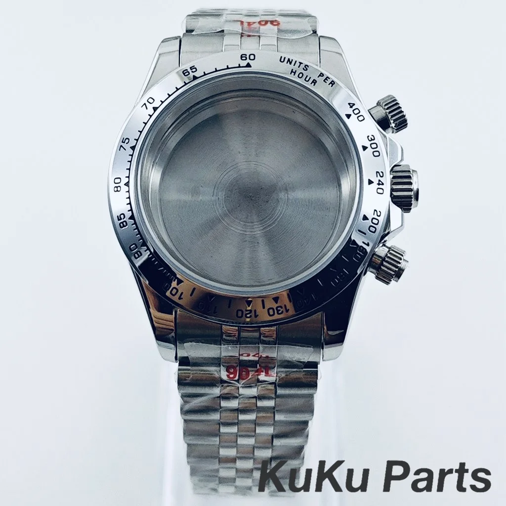 40mm VK63 Classic Silver Bezel Case Sapphire Crystal Watch Case for Daytona Style VK63 VK64 Quartz Movement Jubilee Bracelet
40mm VK63 Classic Silver Bezel Case Sapphire Crystal Watch Case for Daytona Style VK63 VK64 Quartz Movement Jubilee Bracelet