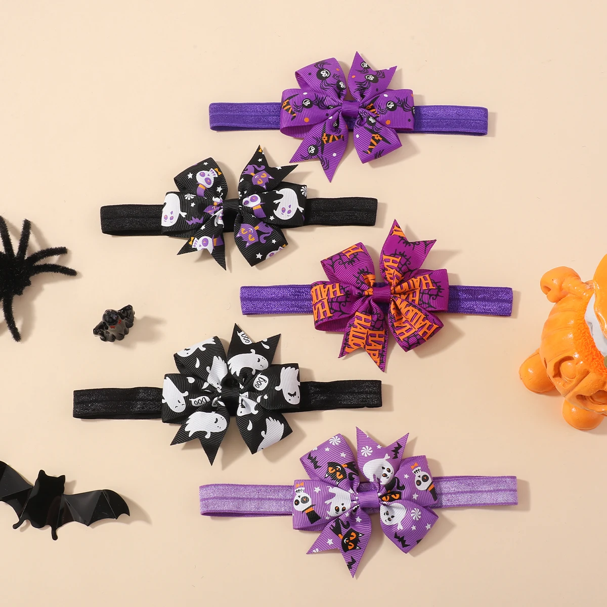 5Pcs Halloween Bow Headband for Baby Girl Pumpkin Bat Print Ribbon Elastic Hairband Newborn Headwear Hair Accessories Gifts
5Pcs Halloween Bow Headband for Baby Girl Pumpkin Bat Print Ribbon Elastic Hairband Newborn Headwear Hair Accessories Gifts