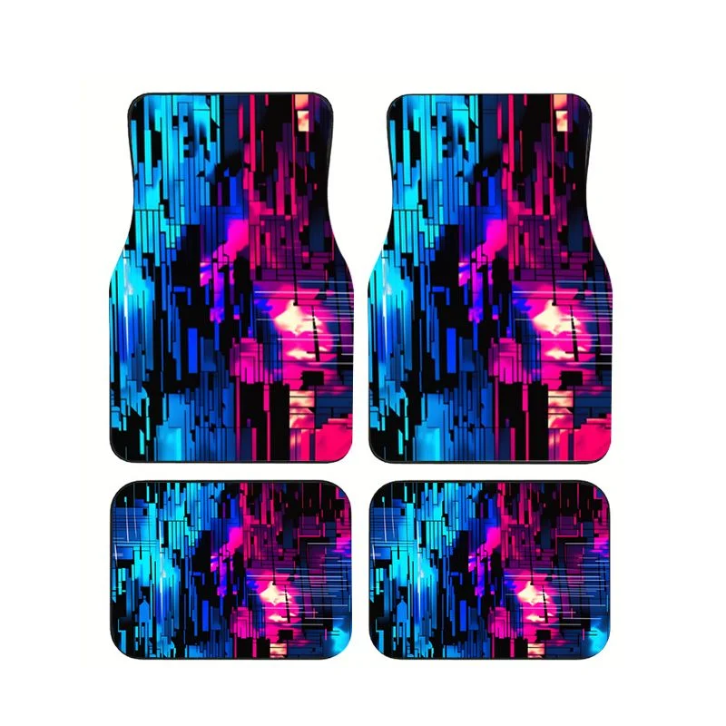 Neon Blue Pixel Glitch City Car Floor Mats 4Pcs Universal Non-slip Wear Resistant Auto Foot Pads Interior Protective Mats Set
Neon Blue Pixel Glitch City Car Floor Mats 4Pcs Universal Non-slip Wear Resistant Auto Foot Pads Interior Protective Mats Set