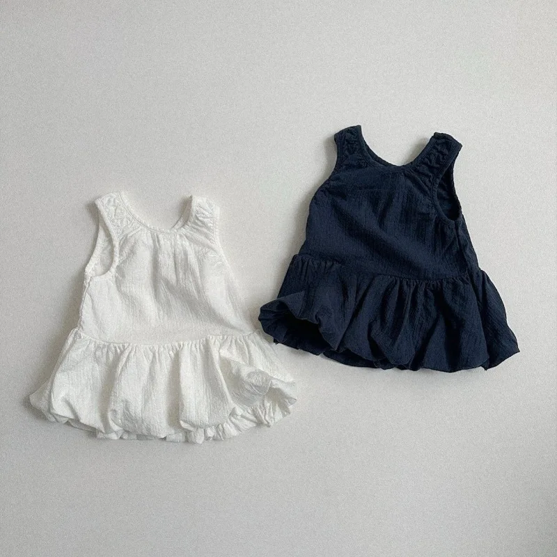 2026 Summer New Cute Girls Solid Dress Baby Girl Thin Cotton Vest Dress Fashion Kids Princess Dress Loose Girls Casual Clothes
2026 Summer New Cute Girls Solid Dress Baby Girl Thin Cotton Vest Dress Fashion Kids Princess Dress Loose Girls Casual Clothes