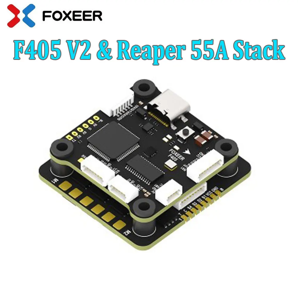 Foxeer F405 V2 FC Reaper 55A ESC 8S Stack Video Switcher Servo Barometer for RC FPV Racing Drone
Foxeer F405 V2 FC Reaper 55A ESC 8S Stack Video Switcher Servo Barometer for RC FPV Racing Drone