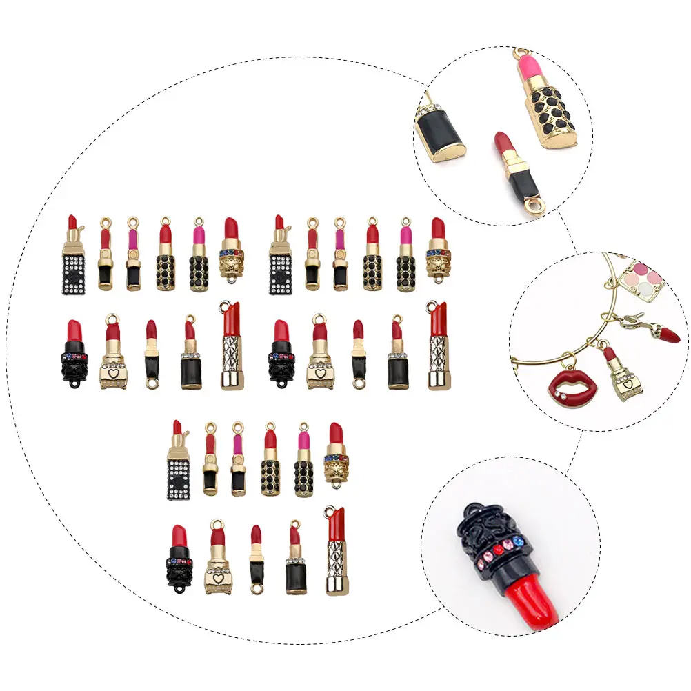 33 Pcs Lipstick Pendant Alloy Yellow Flower Charms Necklace Bracelet Earring Accessories DIY Jewelry Making Creative Shape
33 Pcs Lipstick Pendant Alloy Yellow Flower Charms Necklace Bracelet Earring Accessories DIY Jewelry Making Creative Shape