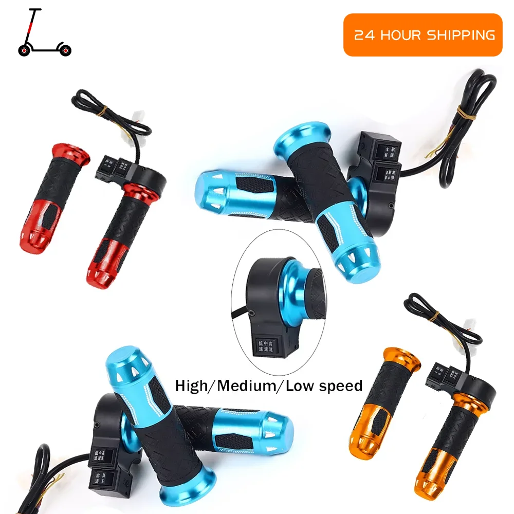 E-Bike/Electric Scooter Acceleration Handle Grips Twist Throttle with High/Medium/Low 3 Speeds & Forward/Reverse Button Parts
E-Bike/Electric Scooter Acceleration Handle Grips Twist Throttle with High/Medium/Low 3 Speeds & Forward/Reverse Button Parts