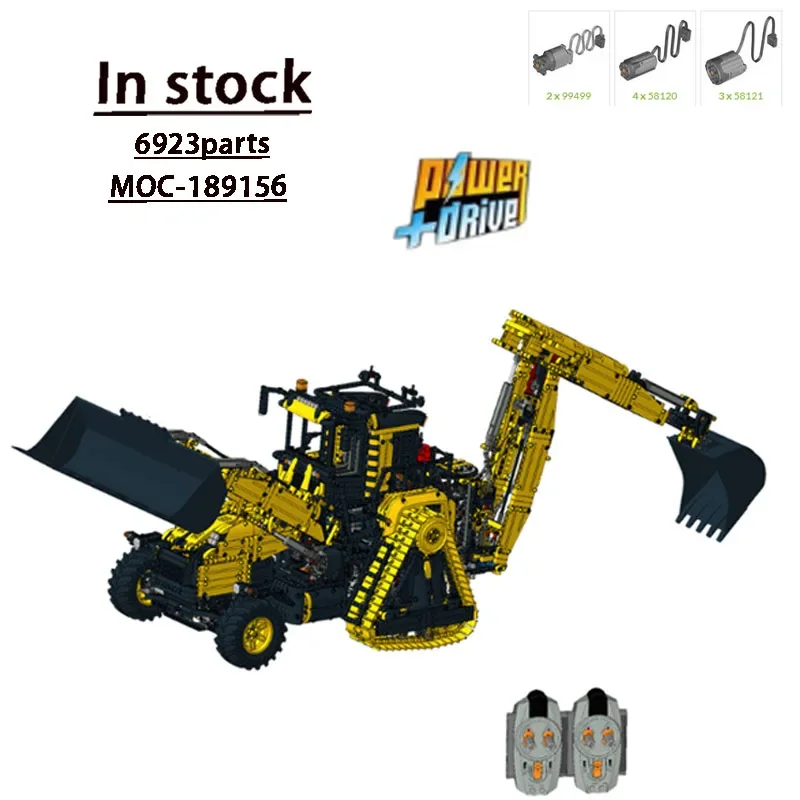 MOC- 189156 Новый сверхтяжелый экскаватор-погрузчик (версия с функциями питания) V1.1 Model Building Block6923parts Boy Building Block ToysGift
MOC- 189156 Новый сверхтяжелый экскаватор-погрузчик (версия с функциями питания) V1.1 Model Building Block6923parts Boy Building Block ToysGift