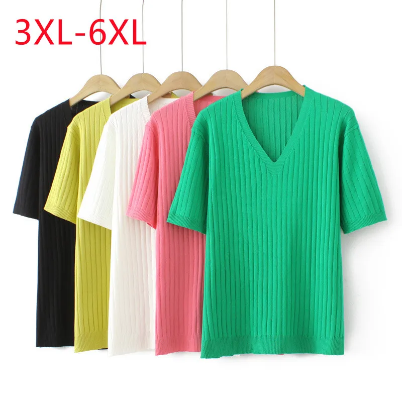 New 2023 Ladies Summer Plus Size Tops For Women Large Size Short Sleeve V-neck Yellow T-shirt 3XL 4XL 5XL 6XL
New 2023 Ladies Summer Plus Size Tops For Women Large Size Short Sleeve V-neck Yellow T-shirt 3XL 4XL 5XL 6XL