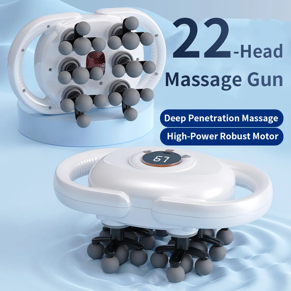 22 Head Fascia Gun High Frequency Vibration Body Massage Gun Back and Waist Massager Neck Shoulder Massager Muscle Massage
22 Head Fascia Gun High Frequency Vibration Body Massage Gun Back and Waist Massager Neck Shoulder Massager Muscle Massage