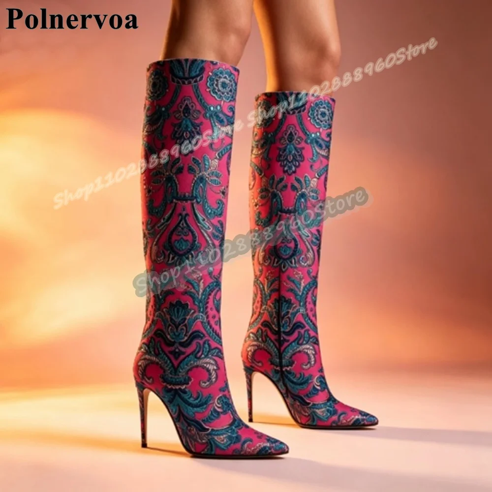 Luxurious Knee High Mixed Color Pointy Boots Thin High Heel Women Shoes Side Zipper Pointed Toe 2026 Fashion Zapatos Para Mujere
Luxurious Knee High Mixed Color Pointy Boots Thin High Heel Women Shoes Side Zipper Pointed Toe 2026 Fashion Zapatos Para Mujere