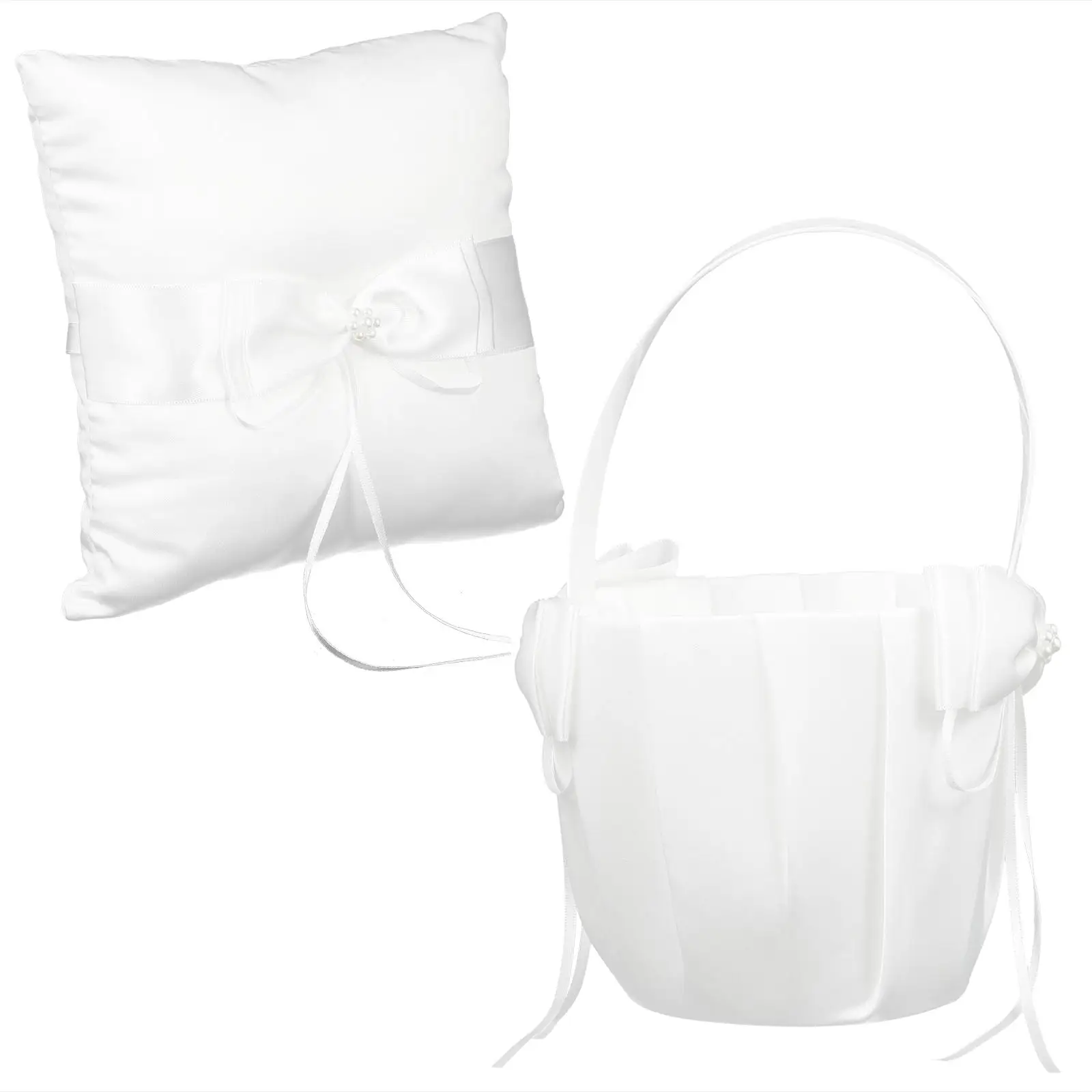 Ring Pillow Flower Basket 2 Pcs White Bridal Wedding Pearl Storage Baskets for Rings Lovely Charm Fortune Party
Ring Pillow Flower Basket 2 Pcs White Bridal Wedding Pearl Storage Baskets for Rings Lovely Charm Fortune Party