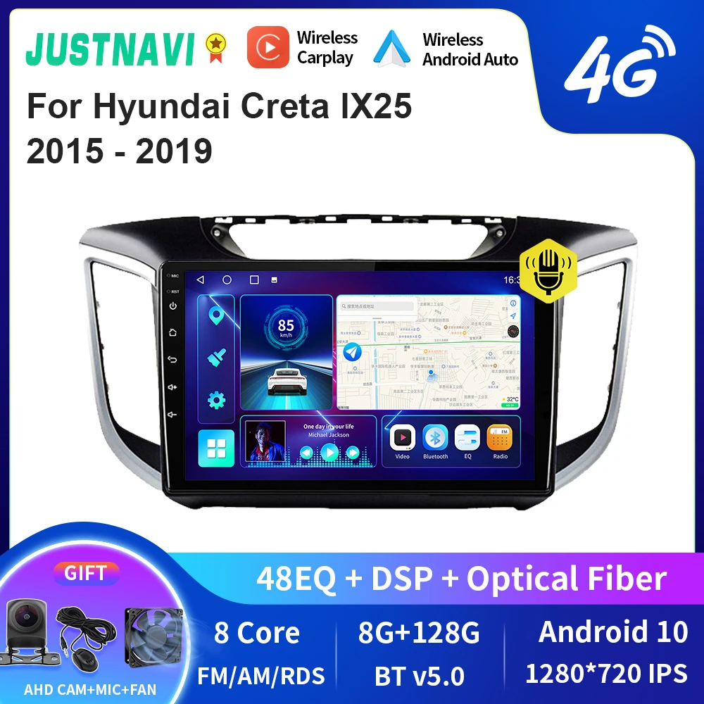 JUSTNAVI QT10 беспроводной CarPlay Android авто радио для Hyundai Creta lX25 2015 - 2019 стерео автомобильный мультимедийный видеоплеер GPS DVD
JUSTNAVI QT10 беспроводной CarPlay Android авто радио для Hyundai Creta lX25 2015 - 2019 стерео автомобильный мультимедийный видеоплеер GPS DVD
