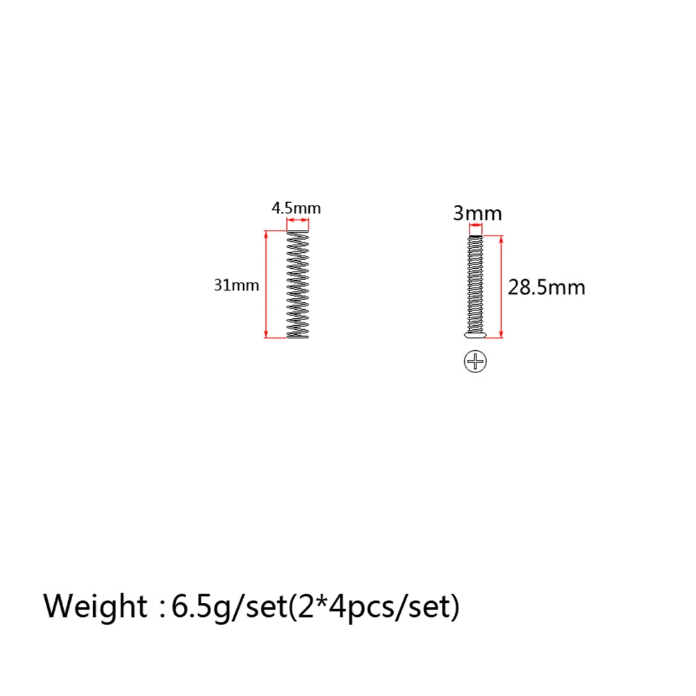 4pcs Metal Guitar Pickup Screws Springs Set Humbucker Mounting Parts Compatible with Dual Pickups Durable Hardware for Guitar
4pcs Metal Guitar Pickup Screws Springs Set Humbucker Mounting Parts Compatible with Dual Pickups Durable Hardware for Guitar