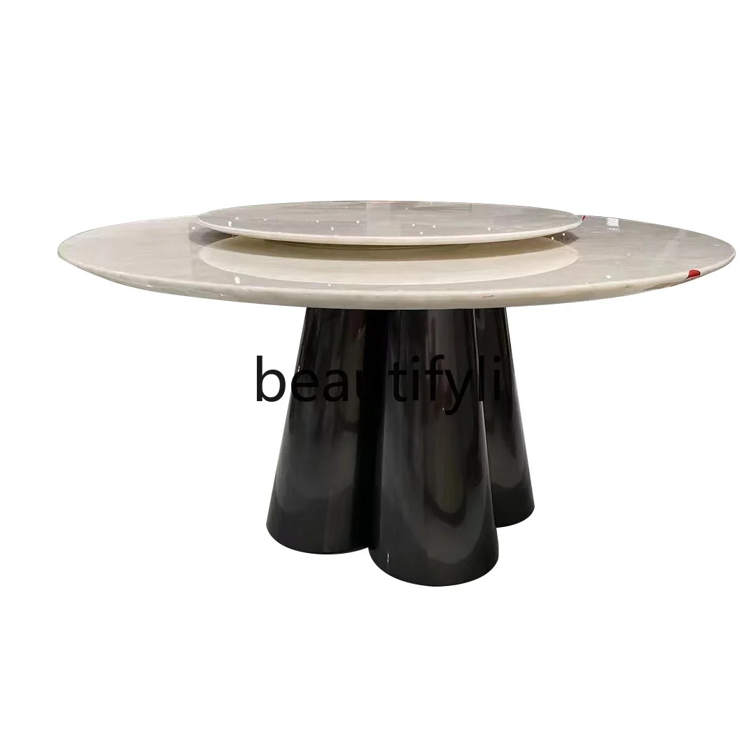 Pure natural Kali ice jade luxury stone dining table round light luxury household living room
Pure natural Kali ice jade luxury stone dining table round light luxury household living room