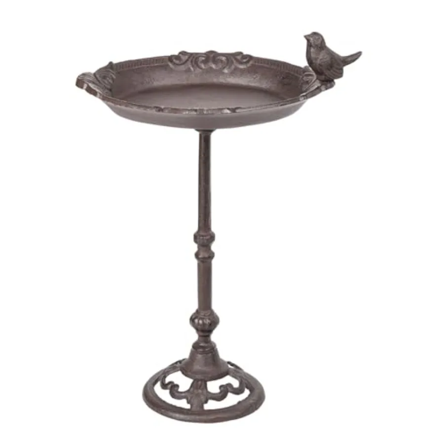 Vintage Cast Iron Birdbath for Outside15.6" Tall Bird Feeder with Adorable Bird Statue Freestanding Oval Water Bowl Distressed
Vintage Cast Iron Birdbath for Outside15.6" Tall Bird Feeder with Adorable Bird Statue Freestanding Oval Water Bowl Distressed