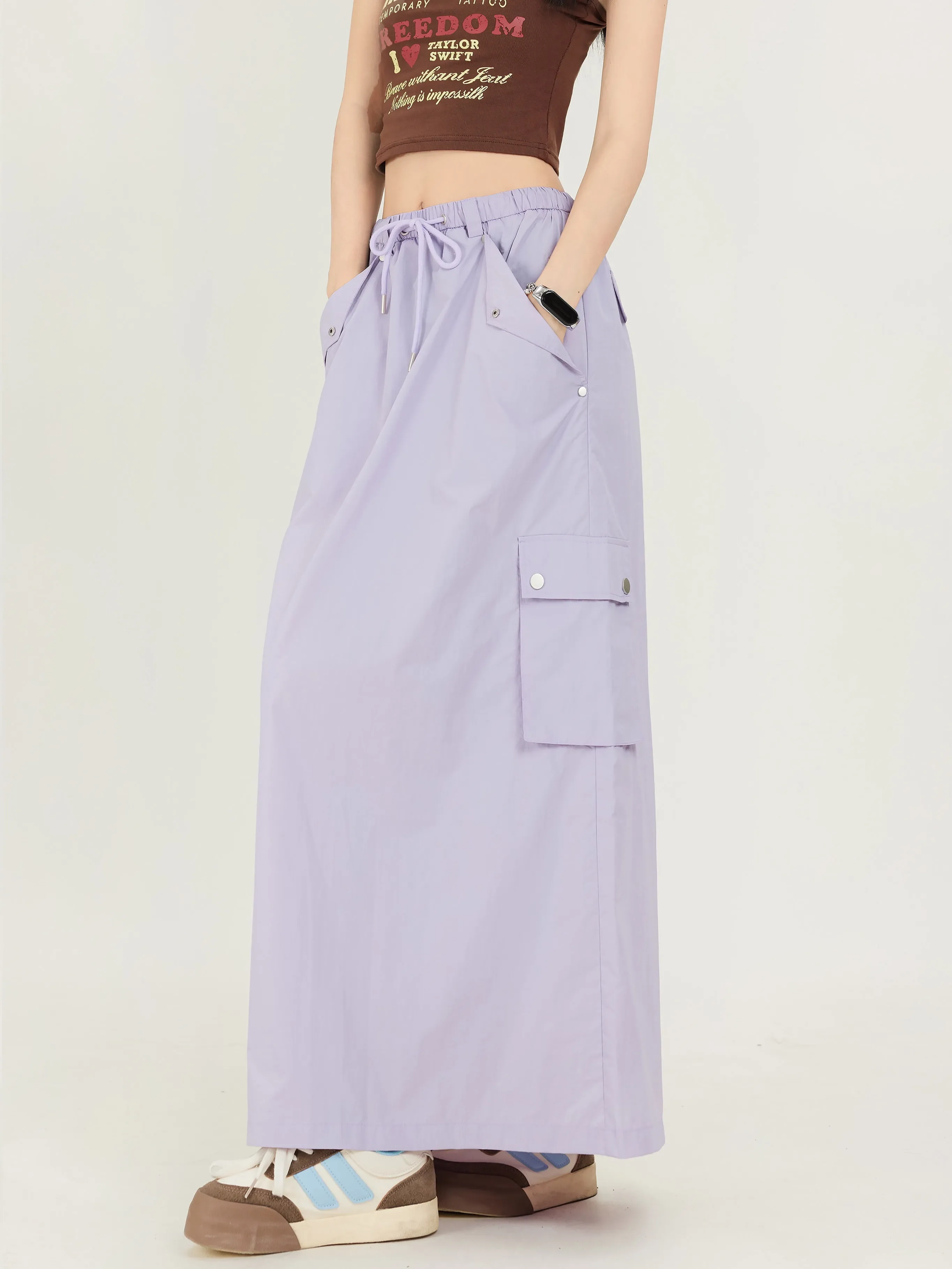 Purple Casual Long Cargo Skirts Women Stitching Vintage Baggy Streetwear Outfits Split Fashion Low Waist Loose Skirt 2022 New
Purple Casual Long Cargo Skirts Women Stitching Vintage Baggy Streetwear Outfits Split Fashion Low Waist Loose Skirt 2022 New