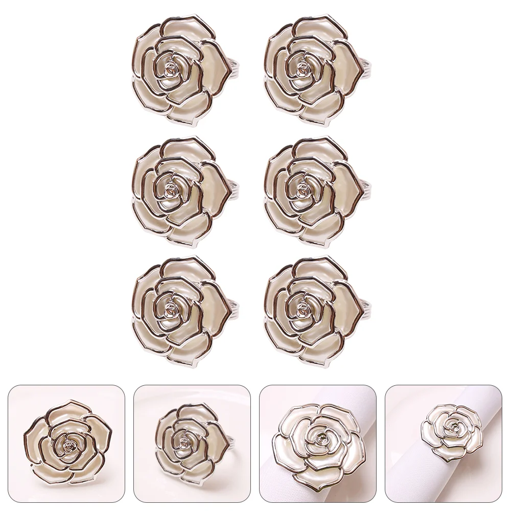 6pcs Rose Napkin Rings Elegant Table Decor for Wedding Party Banquet Family Gathering Kitchen Bar Supplies
6pcs Rose Napkin Rings Elegant Table Decor for Wedding Party Banquet Family Gathering Kitchen Bar Supplies