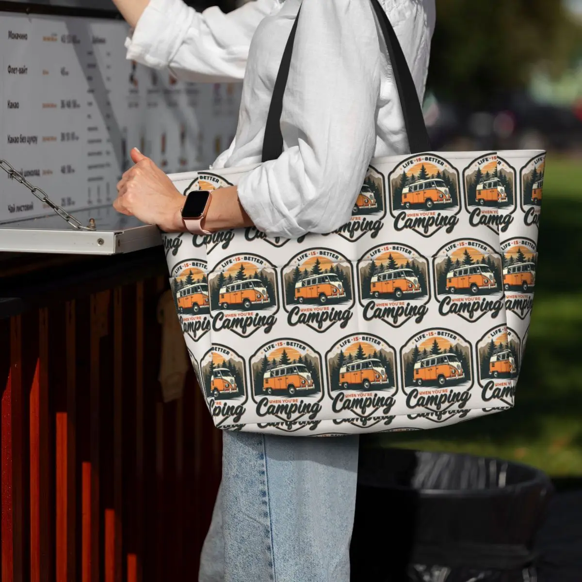 CamperVan Happy Camper Beach Tote Bag Sport Gym Yoga Duffle Large Tote Bag Women Travel Bag Fitness bag
CamperVan Happy Camper Beach Tote Bag Sport Gym Yoga Duffle Large Tote Bag Women Travel Bag Fitness bag